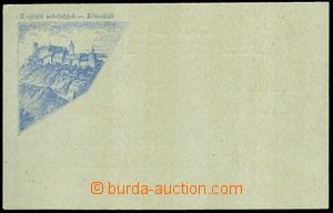 88914 - 1887 SOKOL  předchůdce pohlednice, přítisk hradu Křivok
