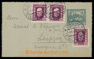 89625 - 1925 CZL1Pa, Hradčany, modrozelený papír, dofrankovaná z
