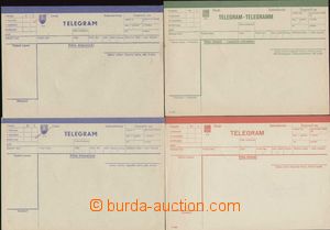 89644 - 1930-45 sestava 4 kusů telegramů se státním znakem, 1x A