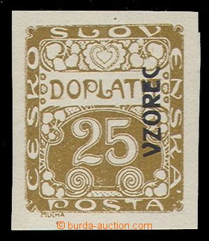 89678 - 1919 Pof.DL5vz, Ornament 25h imperforated, overprint VZOREC 
