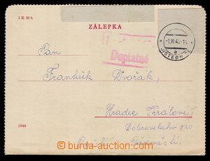 89704 - 1945 Bohemian and Moravian letter-card CZL5 without margins,