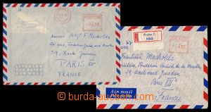 89710 - 1949 2x Let-dopis do Francie (1x jako R), oba vyplaceny OVS 