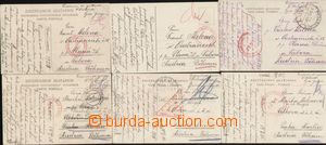 89735 - 1915 GREECE  comp. 6 pcs of Ppc from Czech prisoner in/at Ř