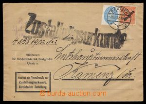 89738 - 1932 service letter on/for doručenku, franked with. service