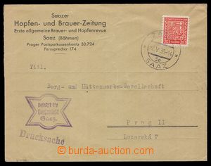 89749 - 1935 dopis jako tiskopis s přítiskem adresy odesílatele, 