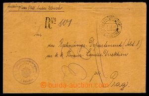 89761 - 1916 R-dopis z Albánie do Prahy, R-razítko s ručním dops