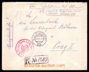 89763 - 1916 K.u.K. FELDPOSTAMT 316/ 30.XI.16R-dopis do Prahy, ráme