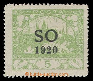 89778 -  Pof.SO3NB, 5h light green, line perforation 13¾;, offi