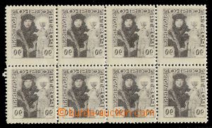 89885 -  Pof.163, 90h, block of 8, sheet offset only with small shif