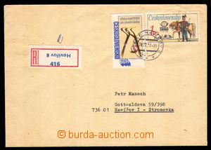 89893 - 1978? Reg letter with Pof.2254, 2303, in/at R-nálepce inver