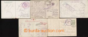 89908 - 1915-17 comp. 5 pcs of Ppc sent by FP, mostly railways, vari