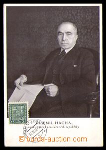 89911 - 1938 HÁCHA Emil (1872–1945), prezident Česko-Slovenské 