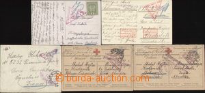 89958 - 1918 RUSSIA, FRANCE, ITALY  comp. 5 pcs of letters, 1x sent 