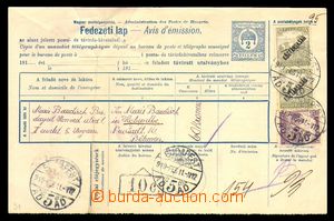 89973 - 1919 potvrzenka na telegraficky poslané peníze (Fedezeti l