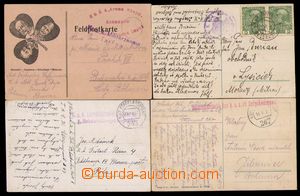 90116 - 1916-17 comp. 4 pcs of entires (3x postcard, 1x FP card), 1x