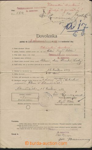 90190 - 1919 Čs. námořnictvo/ 2. setnina, červené řádkové ú
