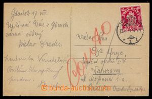 90607 - 1921 pohlednice (jednozáběrová Langgarten) adresována do