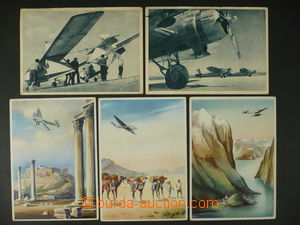 90624 - 1935-48 sestava 8ks pohlednic, velký formát, 3x prošlé, 