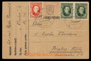 90631 - 1939 FP card with Alb.27A, 29A 2x, to BOHEMIA-MORAVIA, CDS P