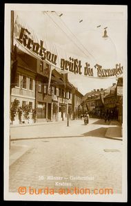 90821 - 1936 CHRASTAVA (Kratzau) - záběr na vyzdobenou ulici k tě
