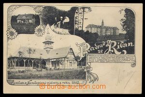 90837 - 1910 ŘÍČANY - čb kolážová pohlednice, 4-záběrová (