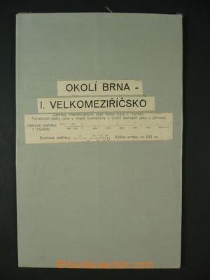 91160 - 1925-40 VELKOMEZIŘÍČSKO  folded map 1:75000, special map,