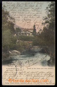 91200 - 1902 ADAMOV (Adamstal) - řeka, vila Schöller, barevná, DA