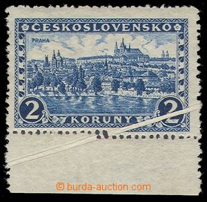 91284 - 1926 Pof.225, Prague 2CZK, P7, with lower margin of sheet, s