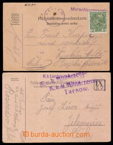 91496 - 1914-15 PROVIZORIA / sestava 2ks lístků FP do Čech, 1x s 