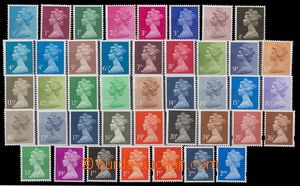 91525 - 1967-91 sestava 42 kusů výplatních známek s královnou A