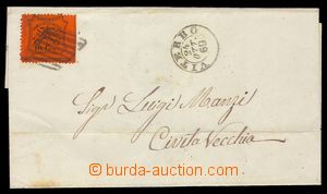 91546 - 1869 folded letter with Mi.22, stmp on R side imperforated, 