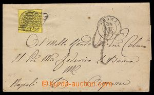 91548 - 1866 folded letter with Mi.5 - wide margins, dumb postmark +