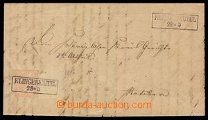 91691 - 1870 skládaný dopis vyfr. zn. Mi.3, 2x rámečkové razít