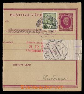 91830 - 1946 CPV13.2, Overprint ČESKOSLOVENSKO, second part, uprate