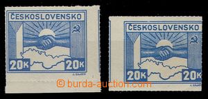 91870 -  Pof.359, Košice-issue 20K, 2 pieces, 1x significant shift 