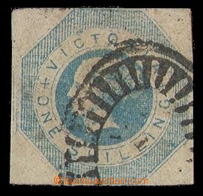 91916 - 1854 Mi.6B, Queen Victoria, value 1Sh imperforated, fragment
