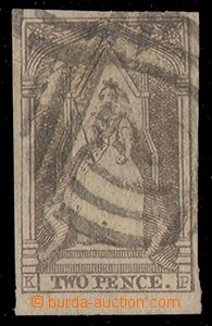 91917 - 1852 Mi.4, Královna Viktorie, hodnota 2p nezoubkovaná, vel