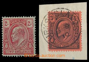 91964 - 1909 Mi.54 a Mi.55, Eduard VII, obě koncové hodnoty 2Sh a 
