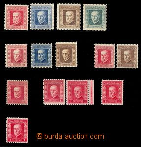 91969 -  Pof.190-203xy, comp. 13 pcs of stamp. according to types I.