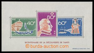 92014 - 1968 Mi.Bl.1, 200. výročí objevení Tahiti, kat. 170€