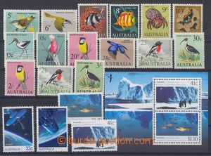 92029 - 1964-90 selection of 21 pcs of stamps, issue Birds, AUSSAT, 