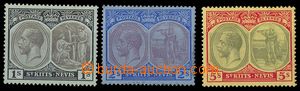 92070 - 1921-29 Mi.48, 49 a 51, Jiří V, sestava 3ks vysokých hodn