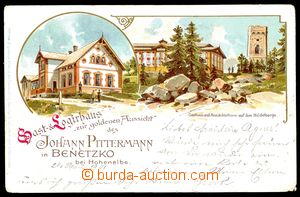 92155 - 1901 BENECKO (Benetzko) - lithography, hotel Zur goldenen Au
