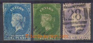 92313 - 1857-61 comp. 3 pcs of classical stamp., contains Mi.2 + 3 +