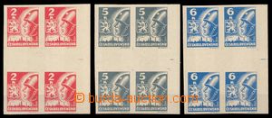 92416 -  Pof.354-356Ms(2), 2-stamps vertical gutter in pairs, right 