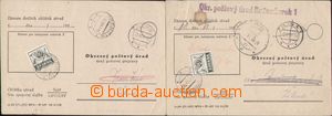 92445 - 1959 ZVLÁŠTNÍ ZNÁMKY / ZÁVADA  2x služební lístek sp