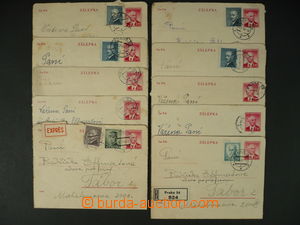 92462 - 1946-49 comp. 10 pcs of letter cards CZL5, President Beneš 