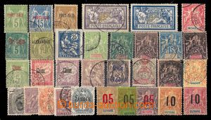 92511 - 1894-1903 KOLONIE  sestava více než 30ks známek francouzs