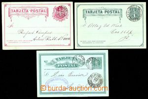 92939 - 1886-1904 comp. 3 pcs of PC, nice postmarks, on reverse hint