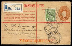 92940 - 1932 AUSTRALIA  postal stationery cover 5P to Czechoslovakia